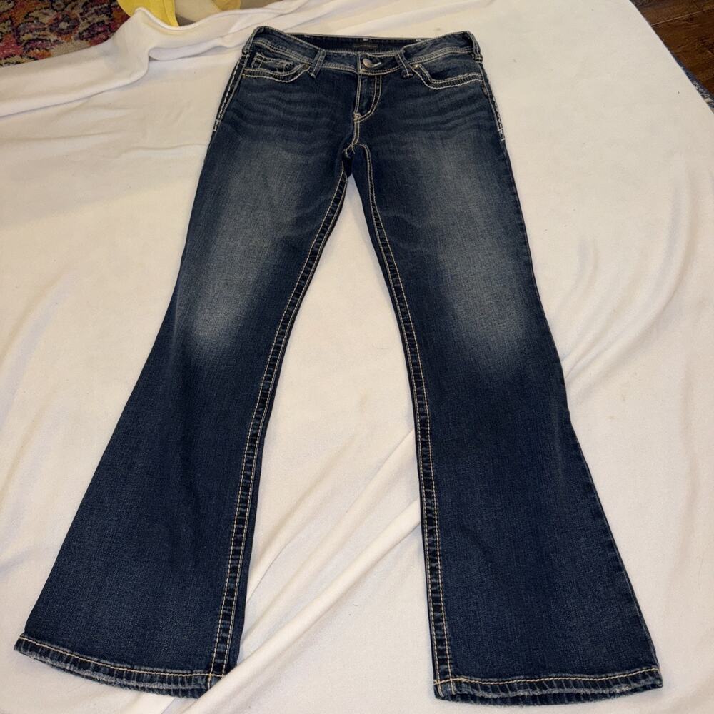 Silver Jeans Co. Women's Dark Wash Blue Frances Bootcut Jeans Size W30X L30